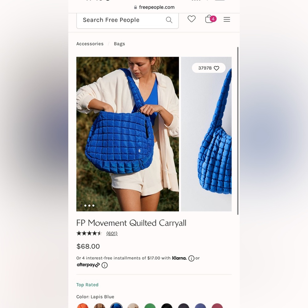 COPY - Free people Movement Quilted Carryall